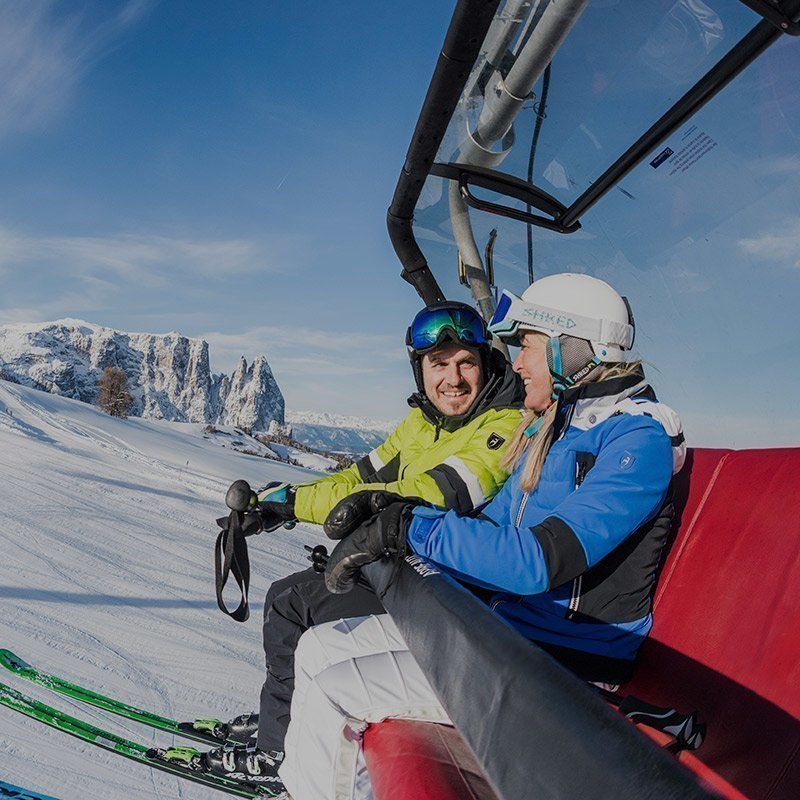 Skigebiet in den Dolomiten 